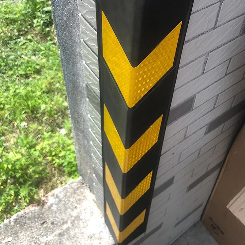 Blue Reflective Car Corner Guards Wall Protectors for Garage Parking Night Visible - Image 3