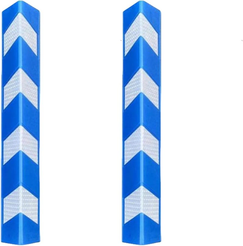 Blue Reflective Car Corner Guards Wall Protectors for Garage Parking Night Visible - Image 2