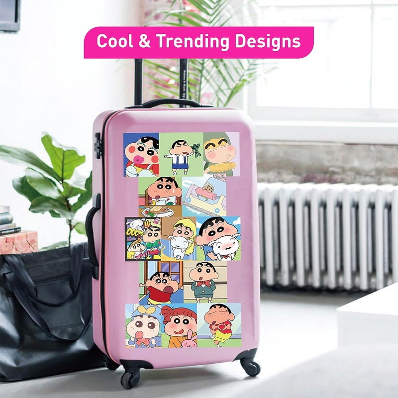 Rousrie 50 Pieces Vinyl Waterproof Wall Stickers for Kids Random Size, (Shinchan), Multicolor, Self-Adhesive - Image 4
