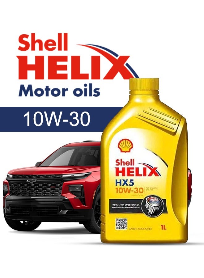 شل زيت محرك سيارة شيفورليه، ترافرس 2024 - 2012 - لزوجة 10w30 شل هيلكس 6 لتر، مع فلتر زيت المحرك -  2012 2013 2014 2015 2016 2017 2018 2019 2020 2021 2022 2023 2024