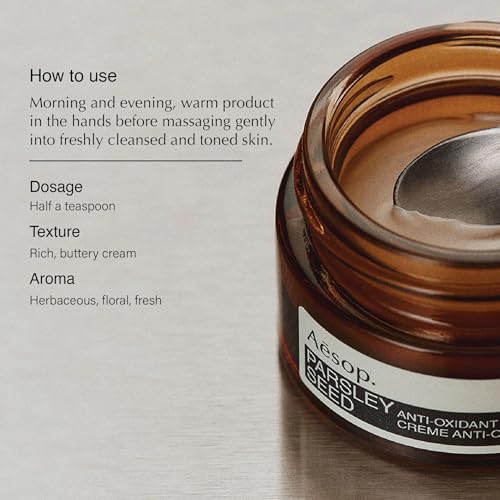 Aesop Parsley Seed AntiOxidant Facial Hydrating Cream A Potent Soothing Cream with Botanicals and AntiOxidants 20 fl oz - Image 3