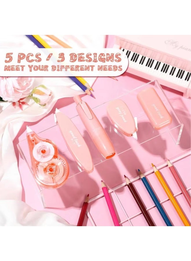 NIIMBOT 5Pcs White Out Correction Tape, Easy To Use Applicator for Instant Corrections, Cute Whiteout Correction Tape Pen Bulk for School, Office Supplies Pink - Image 4
