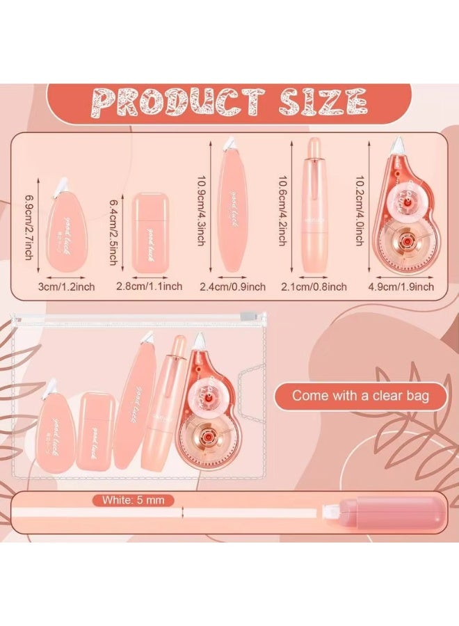 NIIMBOT 5Pcs White Out Correction Tape, Easy To Use Applicator for Instant Corrections, Cute Whiteout Correction Tape Pen Bulk for School, Office Supplies Pink - Image 5