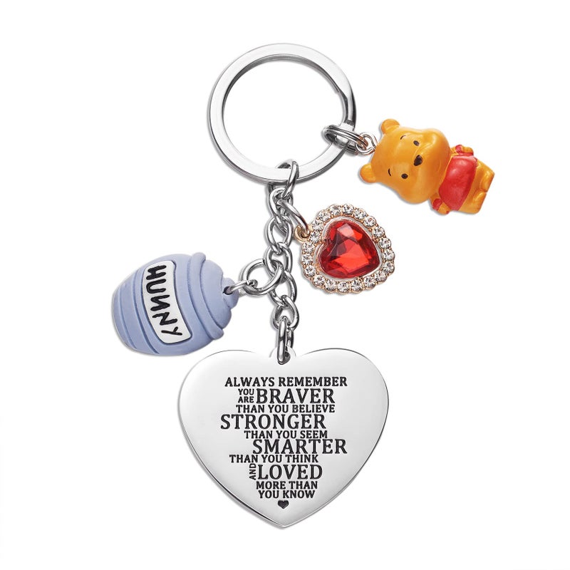Melix Home Inspirational Gifts You Are Braver Than You Believe Friendship Gift Keychains - Image 1