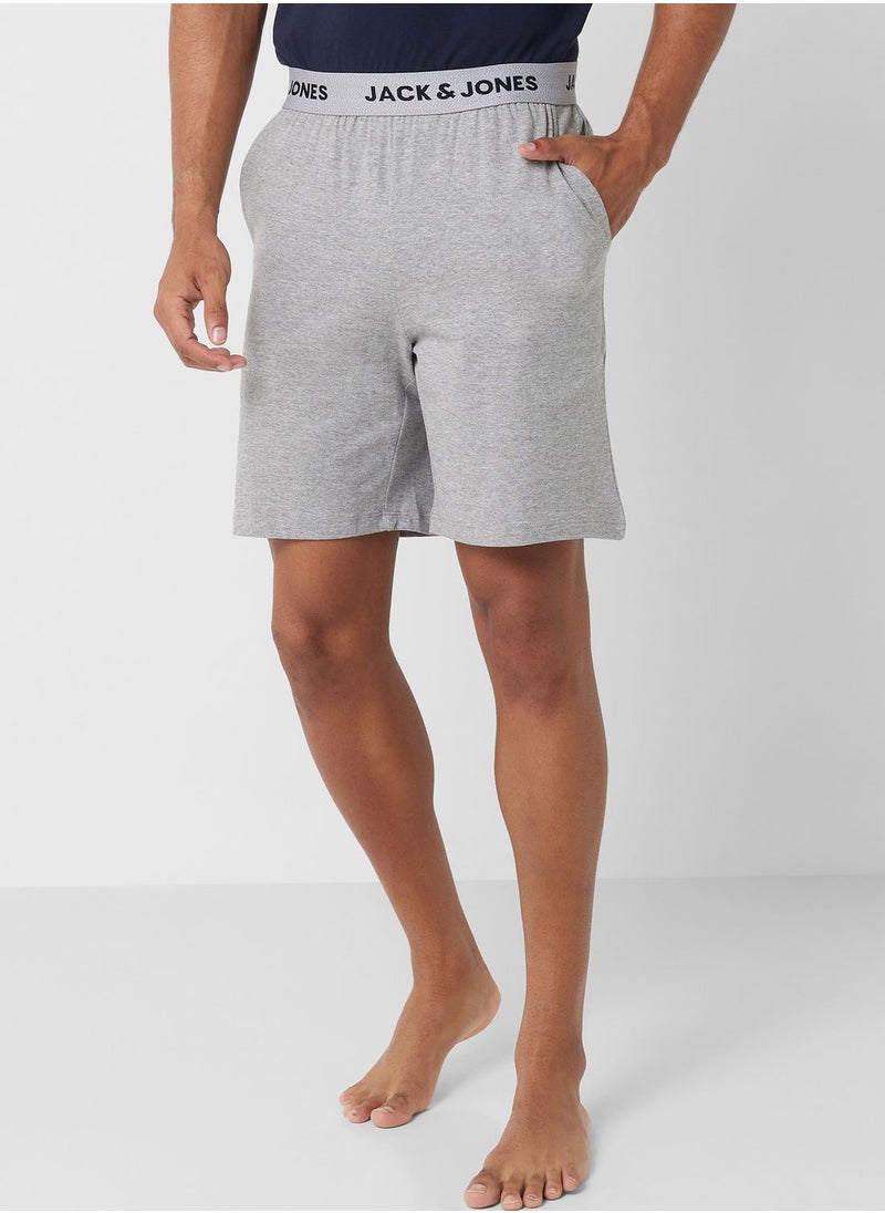 JACK & JONES - Logo Crew Neck T-Shirt & Shorts Set - Image 1