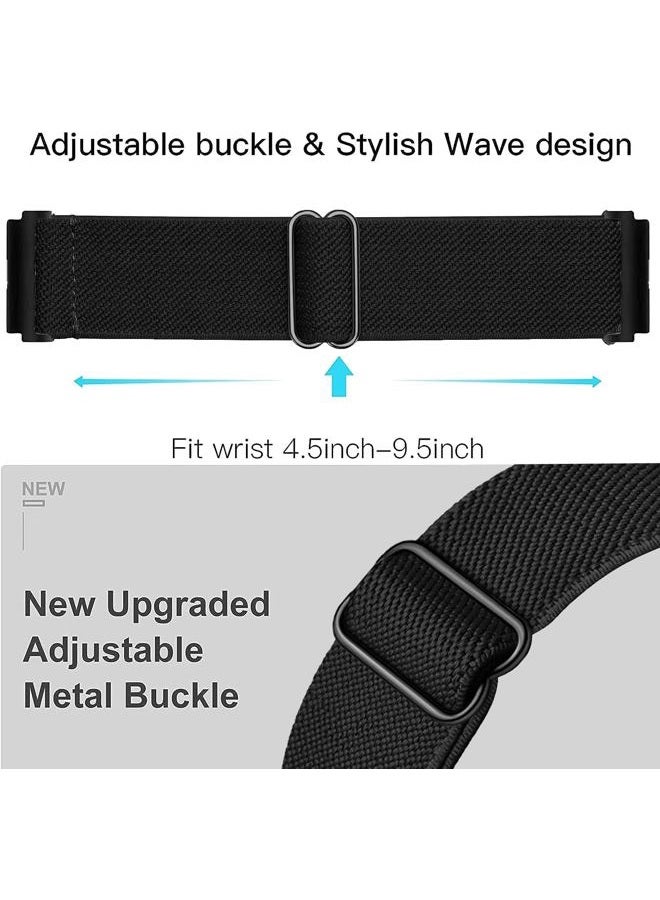 Olytop Elastic Bands for Galaxy Watch 6/5/4 Bands 44mm 40mm/5 Pro Band45mm, Samsung Galaxy Watch 6/4 Classic Band 43mm 42mm 46mm 47mm/Active 2 Women Men, 20mm Stretch Nylon Replacement Strap, - Image 4
