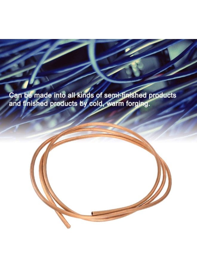 klarako 2m T2 Soft Copper Coil Tube Pipe ID 4mm OD 6mm Thickness 1mm for Refrigeration Copper Round Tubing Copper Pipe 