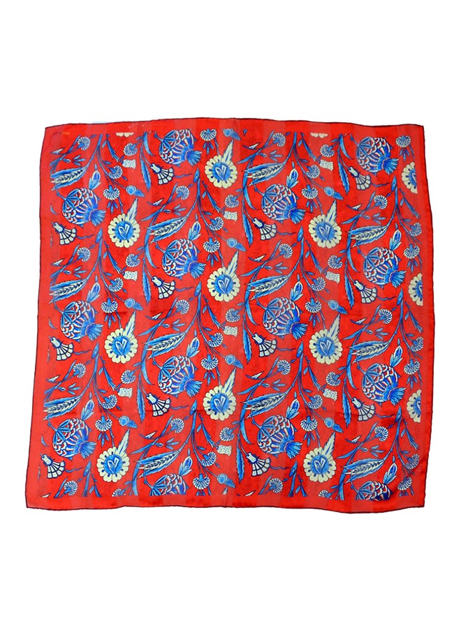 Pomegranate Burkina Scarf Red/Blue/Beige - Image 1