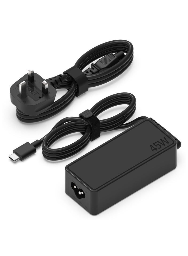 hafiuege 45W USB C Chromebook Laptop Charger, Fast Charging Power Supply Cable Adapter for HP, Lenovo, Acer, Asus, Samsung, Google, Widely Compatible With More Devices With Type-c Interface