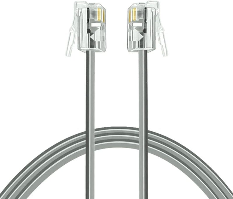 NECABLES Phone Cord 15ft Telephone Cord Phone Cable RJ11 6P4C Male to Male for Landline and Fax - 15 Feet - Image 1