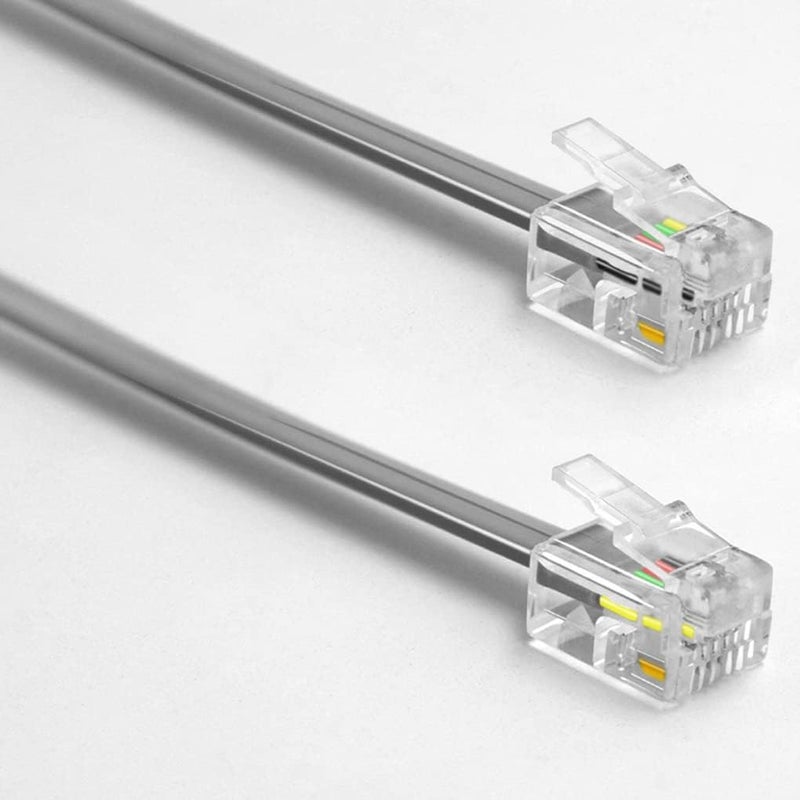 NECABLES Phone Cord 15ft Telephone Cord Phone Cable RJ11 6P4C Male to Male for Landline and Fax - 15 Feet - Image 2