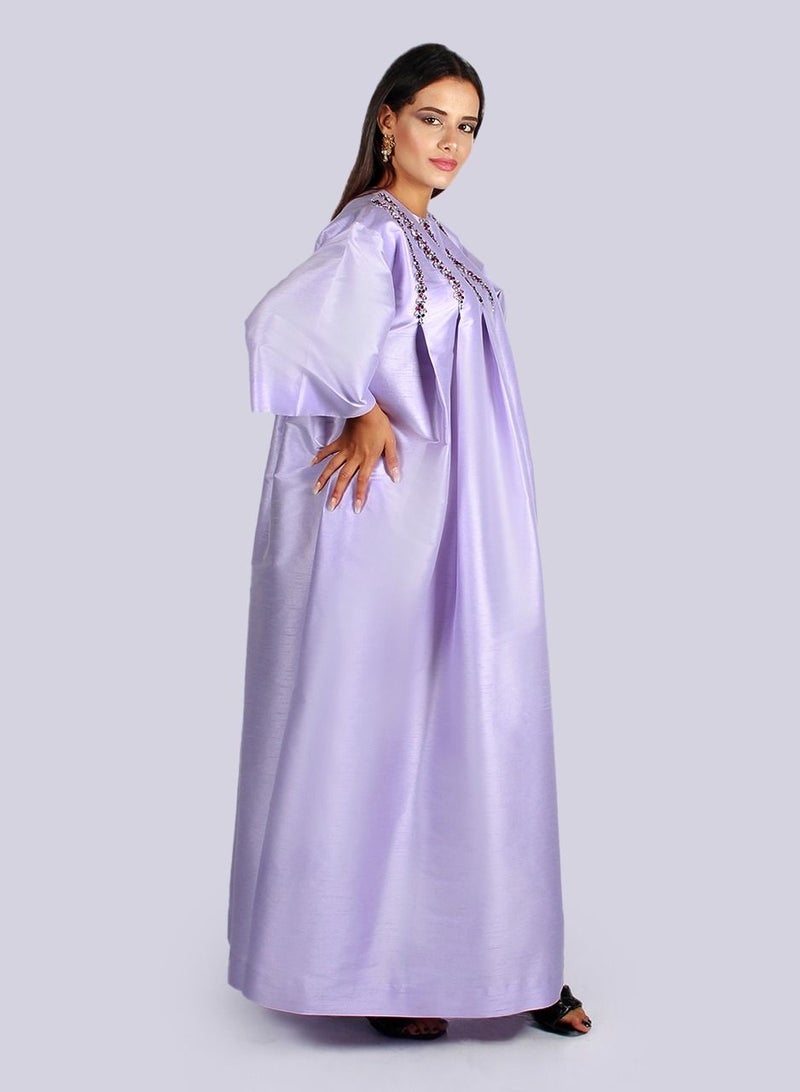 NIVA FASHION HOUSE Highness Pleated Emb Kaftan  - Image 3