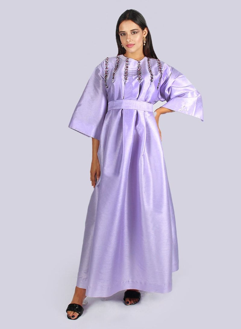 NIVA FASHION HOUSE Highness Pleated Emb Kaftan  - Image 2