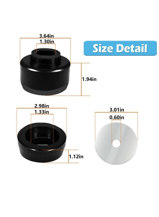 Bentolin 7-141 Body Mount Bushing Kit Fits for 1999-2014 Chevy Silverado & Sierra 1500/2500 2WD/4WD Polyurethane Body Cab Mounts Black (24PCS) - Image 4