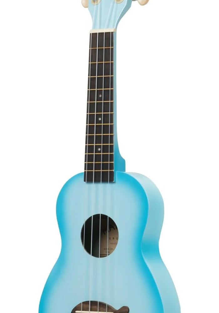 Kala Makala Dolphin Soprano Ukulele - Light Blue Burst - Image 3
