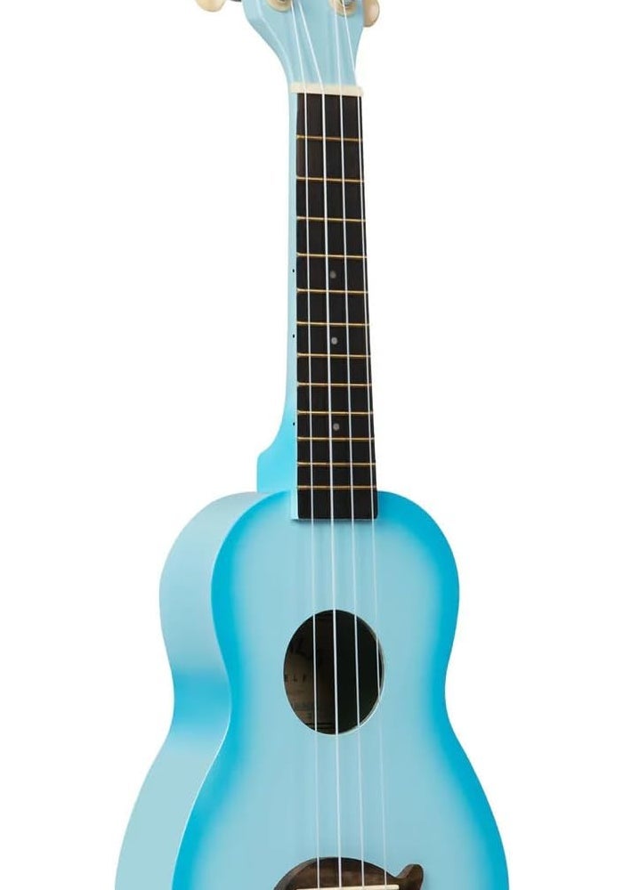 Kala Makala Dolphin Soprano Ukulele - Light Blue Burst - Image 1