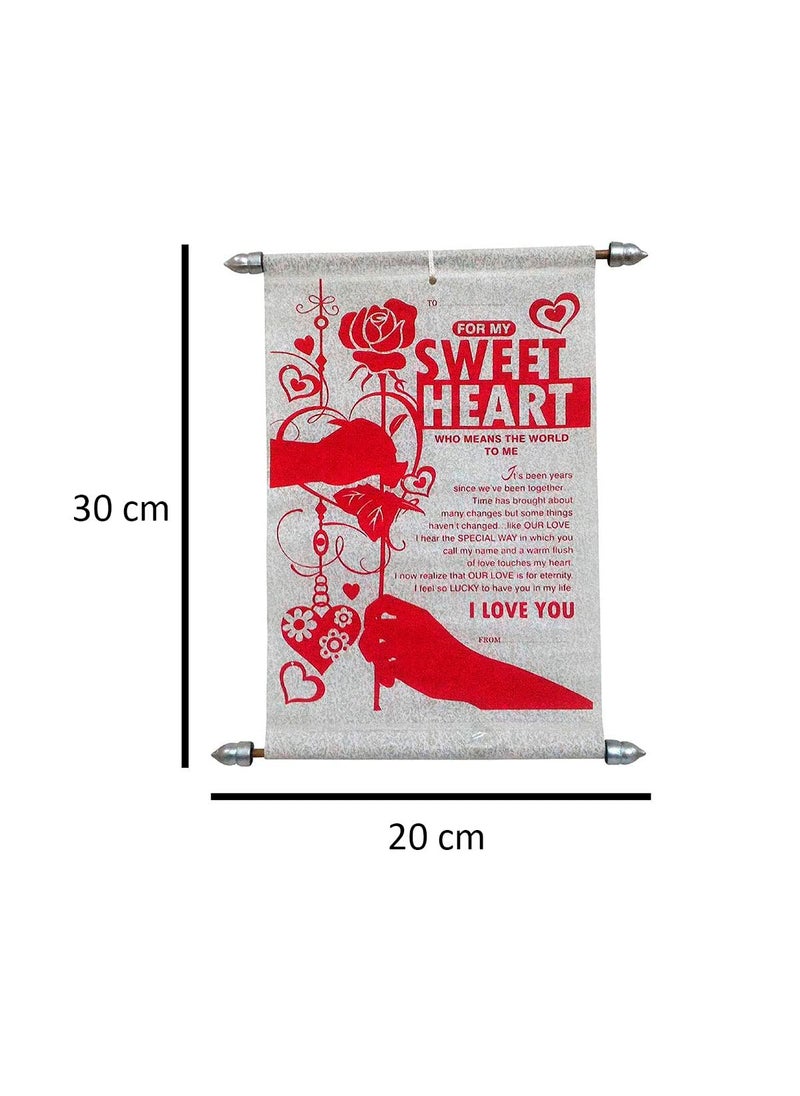 Saugat Traders - Saugat Traders Valentine Day Gift for Girlfriend, Wife - Love Scroll Card, Golden Red Rose with Love Photo Frame Stand - Love Gift for Girls, Women - Birthday - Anniversary Gift - Image 1
