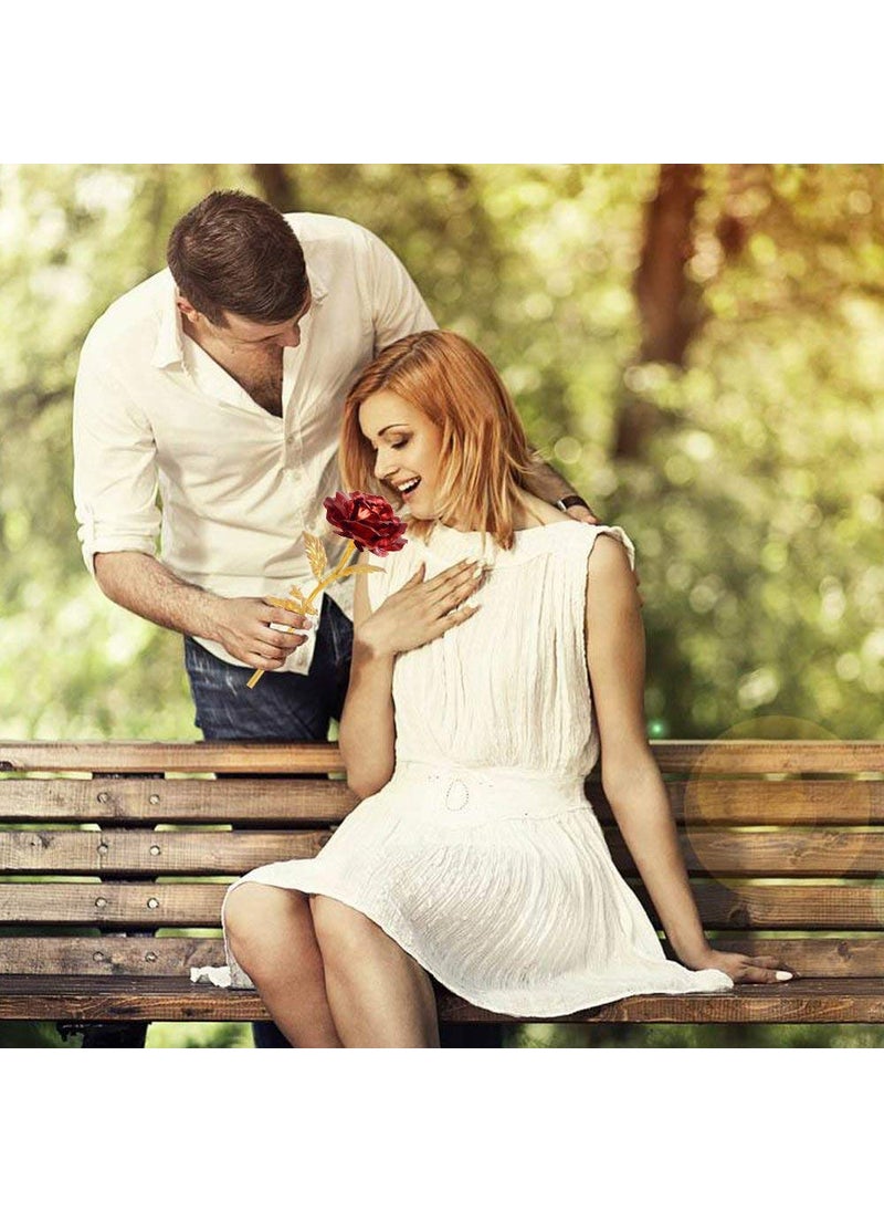Saugat Traders - Saugat Traders Valentine Day Gift for Girlfriend, Wife - Love Scroll Card, Golden Red Rose with Love Photo Frame Stand - Love Gift for Girls, Women - Birthday - Anniversary Gift - Image 1