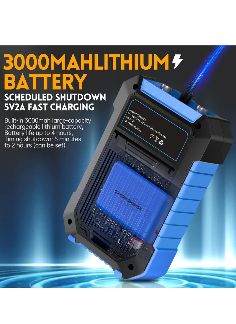 Excefore - Digital Oscilloscope, DPOX180H 2 Channels Digital Phosphor Oscilloscope, 2 in 1 Handheld Oscilloscope, DDS Signal Generator, 180Mhz Bandwidth 500MSa/s Sampling Rate, for Automobile Maintenance - Image 1