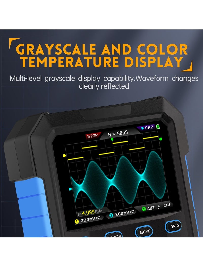Excefore - Digital Oscilloscope, DPOX180H 2 Channels Digital Phosphor Oscilloscope, 2 in 1 Handheld Oscilloscope, DDS Signal Generator, 180Mhz Bandwidth 500MSa/s Sampling Rate, for Automobile Maintenance - Image 1