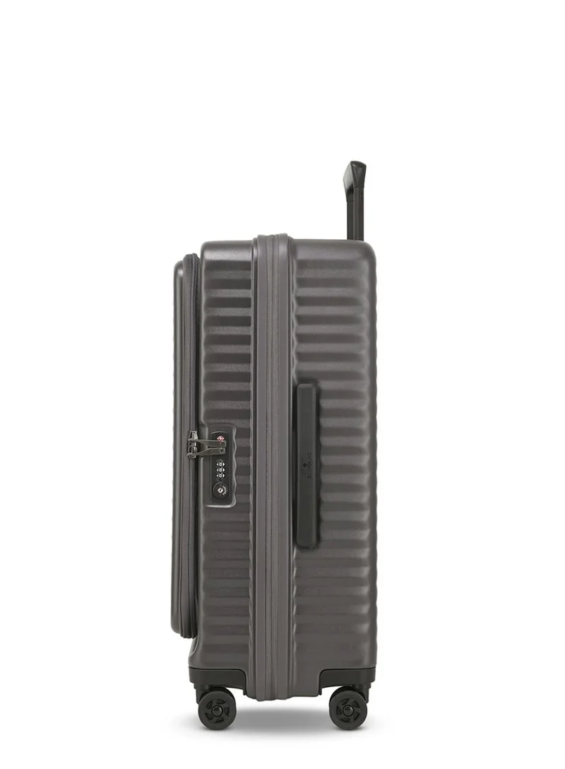 Echolac  Celestra FA+ Medium 66 Cm Hard Sided 4-Double Wheeled Cabin Luggage Trolley - Dark Grey  | Best Price UAE