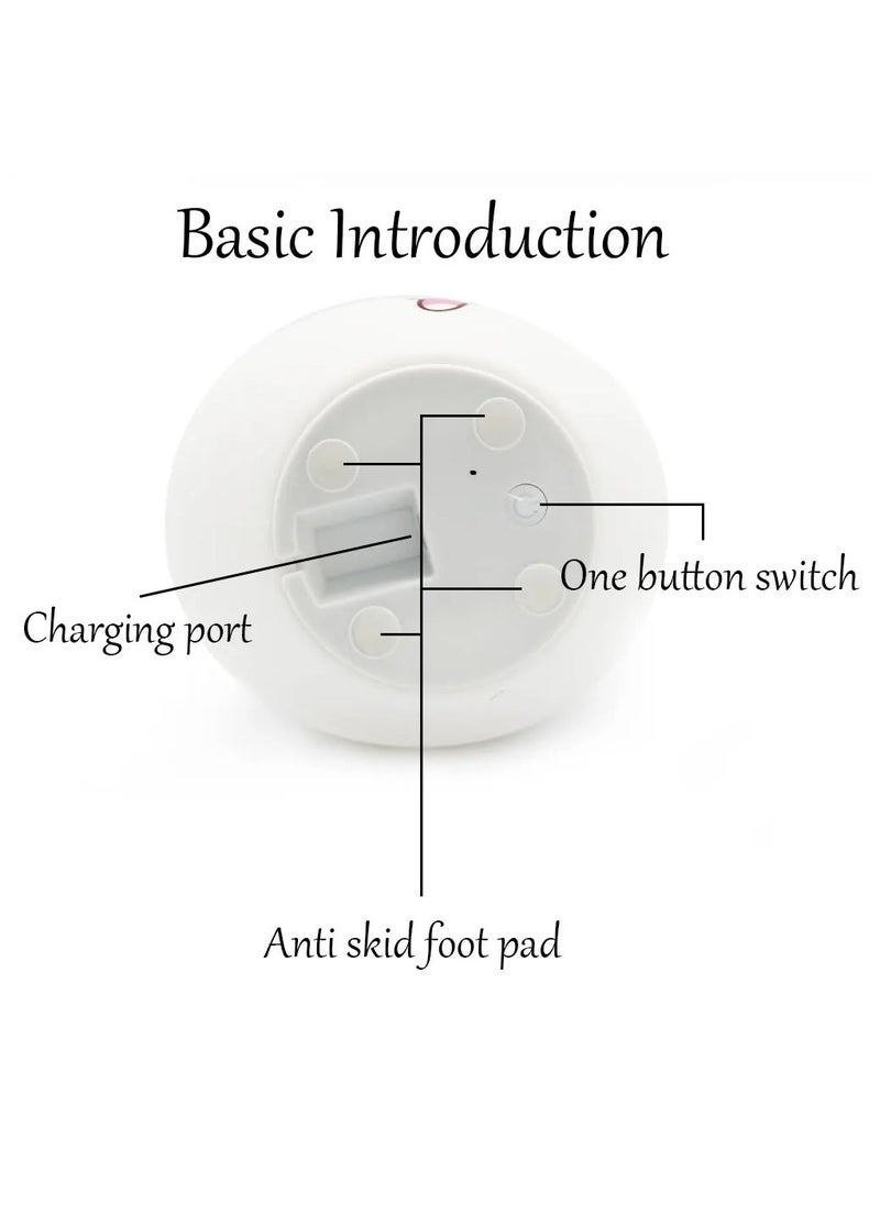 جاجيك Cute Rabbit Silicone Touch Sensor Night Light – Rechargeable Color Changing LED Lamp with Soft Breathing Light for Kids Bedroom, Nursery, and Ambient Home Lighting  - Image 2