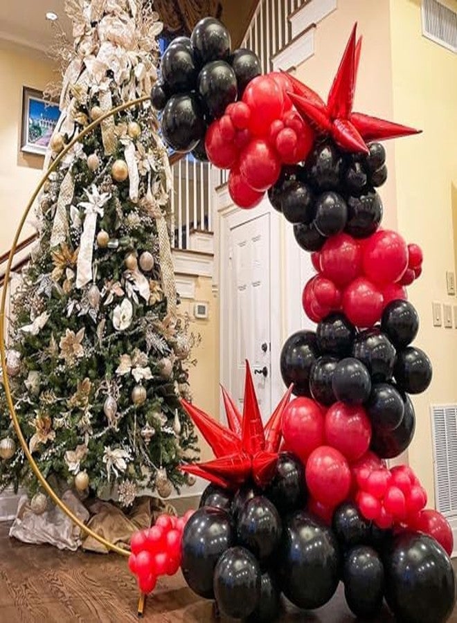 YMSZ Red and Black Balloons, Black and Red Balloons Garland Arch Kit with Different Size for Birthday, New Years, BBQ Casino, Graduation and Anniversary Decorations Supplies（No Box） - Image 5