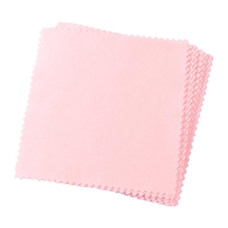 Pink Microfiber Cleaning Cloth 80 Pack for Glasses Lenses Phone Screens Washable - Image 2