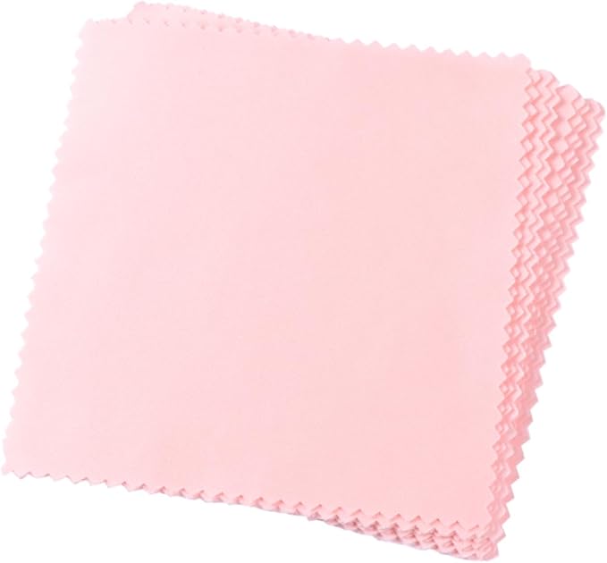 Pink Microfiber Cleaning Cloth 80 Pack for Glasses Lenses Phone Screens Washable - Image 1
