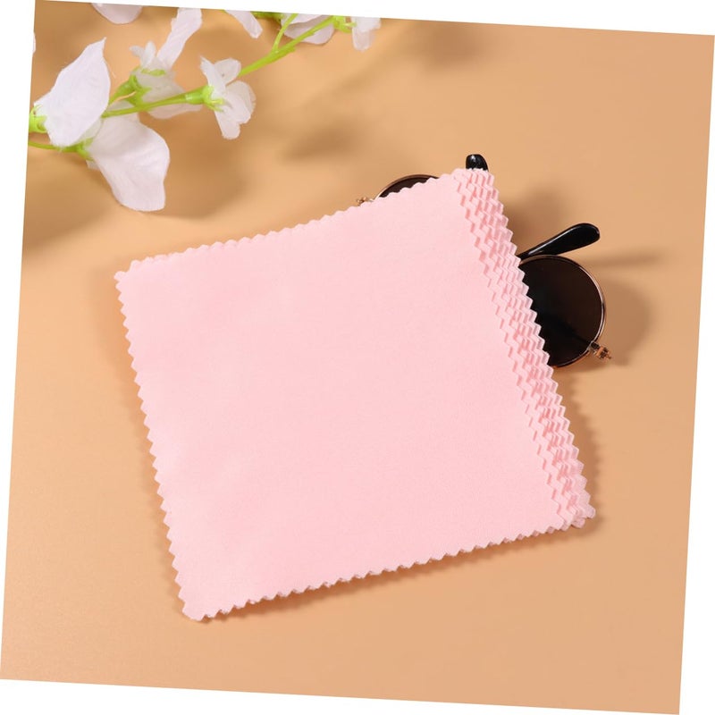 Pink Microfiber Cleaning Cloth 80 Pack for Glasses Lenses Phone Screens Washable - Image 3