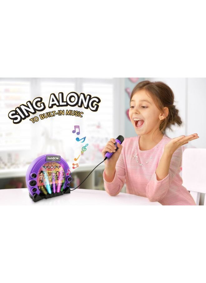 eKids - KIDdesigns MGA Sing Along Boombox with Real Working Microphone - Rainbow High - Image 1
