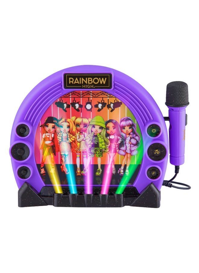 eKids - KIDdesigns MGA Sing Along Boombox with Real Working Microphone - Rainbow High - Image 1
