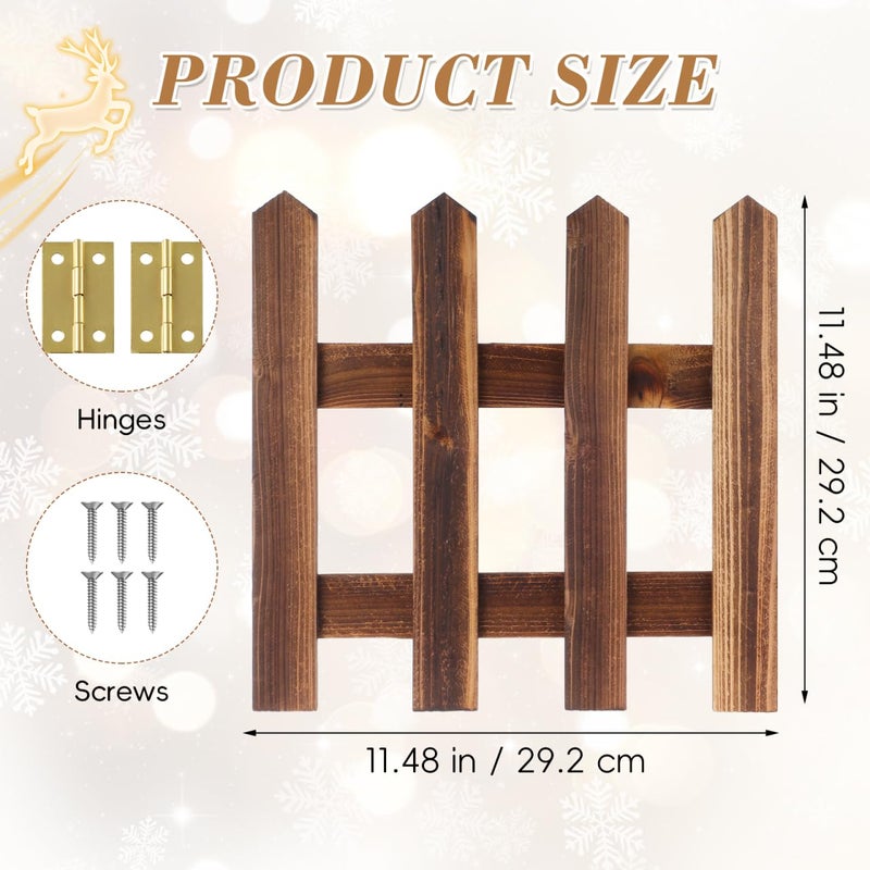 DOITOOL Wooden Picket Fence Garden Border, Decorative Garden Fence Animal Barrier Landscape Fencing Border for Dogs, Flower Bed, Yard and Patio Outdoor Decor (Total Length: 120cm, Height: 30cm) - Image 3