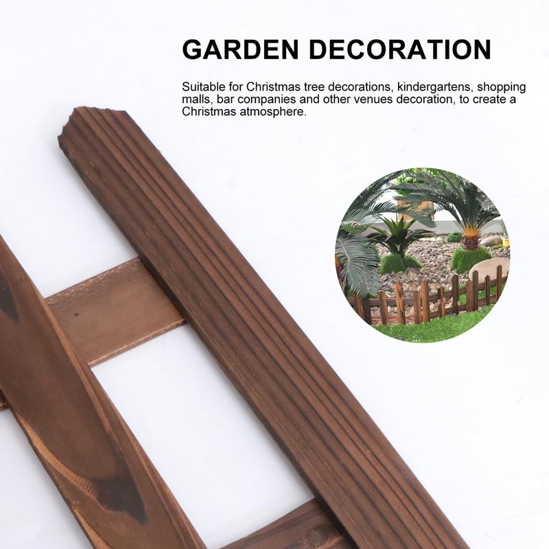 DOITOOL Wooden Picket Fence Garden Border, Decorative Garden Fence Animal Barrier Landscape Fencing Border for Dogs, Flower Bed, Yard and Patio Outdoor Decor (Total Length: 120cm, Height: 30cm) - Image 4