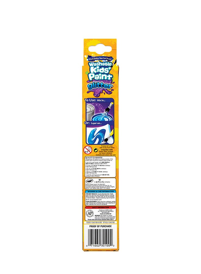 Crayola 6 ct. Washable Kids' Paint Pots, Glitter Effects - Image 5