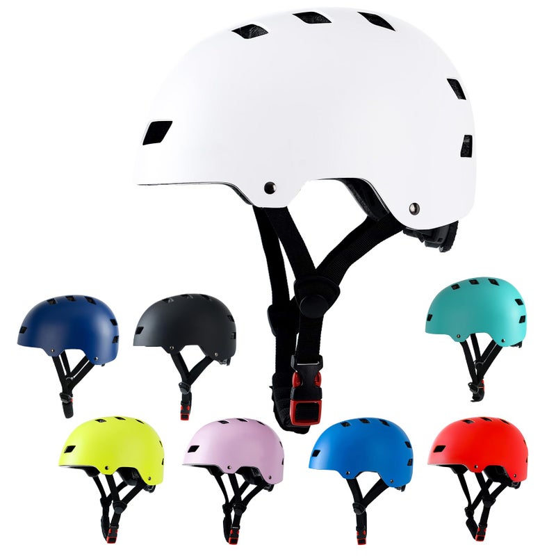 Bavilk Bike Helmet 3 Sizes for Teenager Kids Youth Adults,Bavilk Skateboard Helmet Adjustable Multi-Sport Bicycle Cycling Scooter Roller Skate Inline Skating Rollerblading for Girls Boys Women Men Teen - Image 1