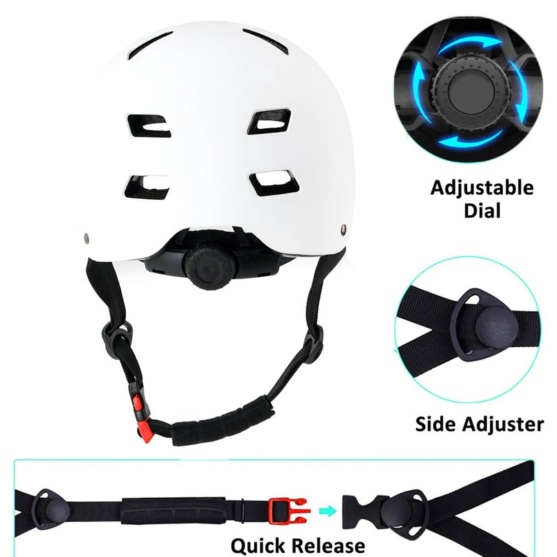 Bavilk Bike Helmet 3 Sizes for Teenager Kids Youth Adults,Bavilk Skateboard Helmet Adjustable Multi-Sport Bicycle Cycling Scooter Roller Skate Inline Skating Rollerblading for Girls Boys Women Men Teen - Image 3