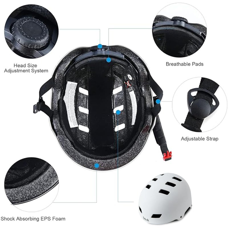 Bavilk Bike Helmet 3 Sizes for Teenager Kids Youth Adults,Bavilk Skateboard Helmet Adjustable Multi-Sport Bicycle Cycling Scooter Roller Skate Inline Skating Rollerblading for Girls Boys Women Men Teen - Image 4