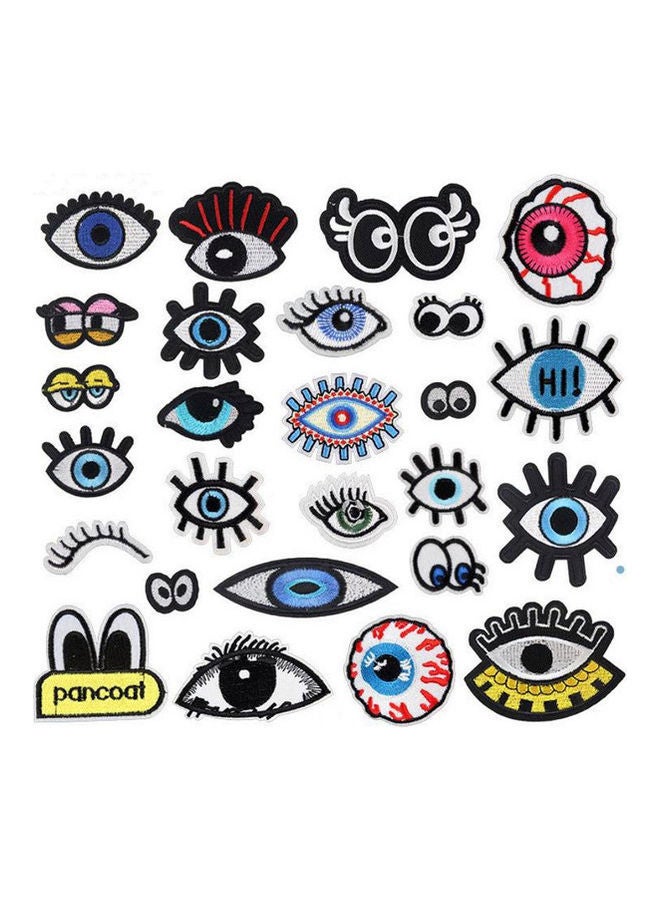 نيبمينينت مجموعة رقع مطرزة بتصميم عيون كبيرة من 26 قطعة يمكنك تركيبها بنفسك - Image 1