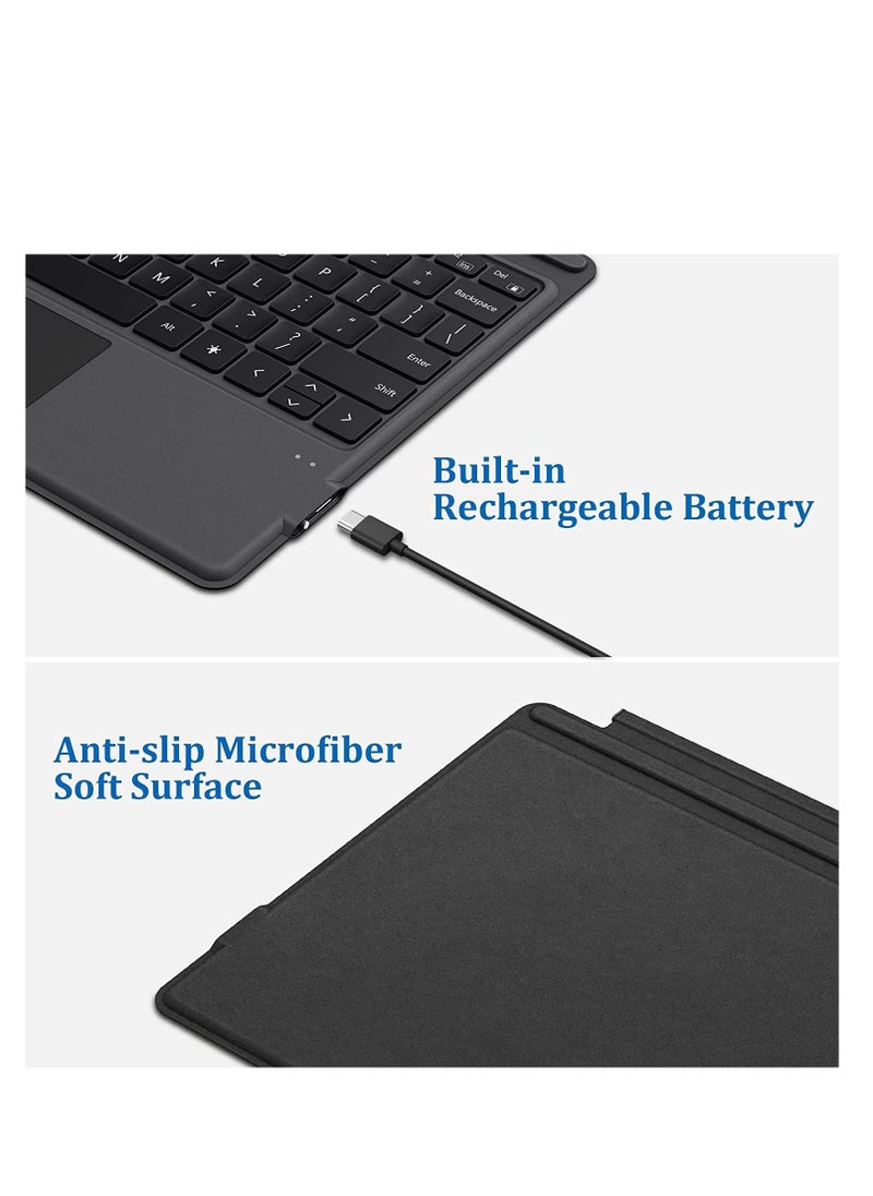 Type Cover for Microsoft Surface Pro 7/ Pro 7 Plus/Pro 6/ Pro 5/ Pro 4 12.3"/Pro 3, Portable Bluetooth 5.0 Wireless,Multi-Gesture Touchpad 7-Color Backlit Keyboard for Surface Pro 7/7+/6/5/4/3