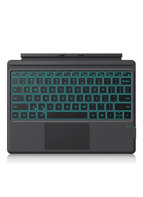 Type Cover for Microsoft Surface Pro 7/ Pro 7 Plus/Pro 6/ Pro 5/ Pro 4 12.3"/Pro 3, Portable Bluetooth 5.0 Wireless,Multi-Gesture Touchpad 7-Color Backlit Keyboard for Surface Pro 7/7+/6/5/4/3