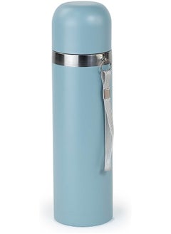 Thermos Flask 500Ml Insulated Vacuum Flask Light And Compact Stainless Steel Thermal Bottle For Hot And Cold Drinks Bluish Gray