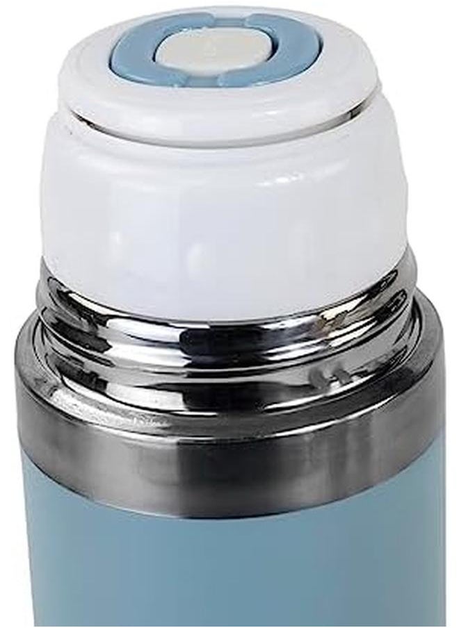 Nessan - Thermos Flask 500Ml Insulated Vacuum Flask Light And Compact Stainless Steel Thermal Bottle For Hot And Cold Drinks Bluish Gray - Image 1