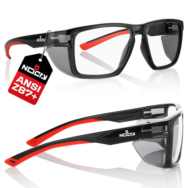 NoCry ANSI Z87.1 Clear Safety Glasses with Side Shields â€” Durable Anti Fog & Scratch Resistant Eye Protection Glasses or Men & Women â€” ANSI Z87 Rated Protective Eyewear with 100% UV Shielding for Work - Image 1