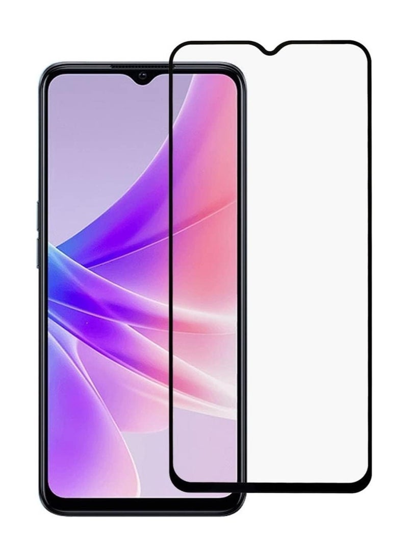 Oppo A78 Screen Protector Full Glue Bubble Free Anti-Scratch Anti-Fingerprint 9H Hardness 3D Curved Edge Tempered Glass Screen Protector for Oppo A78 5G 2023 5D Black Glass 2pack - Image 1