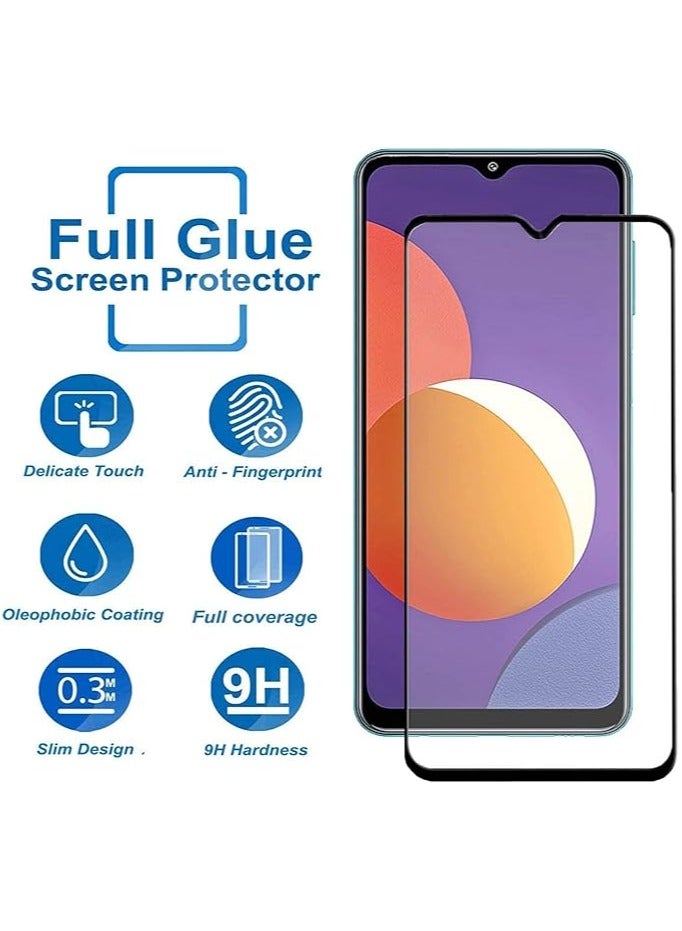 Oppo A78 Screen Protector Full Glue Bubble Free Anti-Scratch Anti-Fingerprint 9H Hardness 3D Curved Edge Tempered Glass Screen Protector for Oppo A78 5G 2023 5D Black Glass 2pack - Image 2