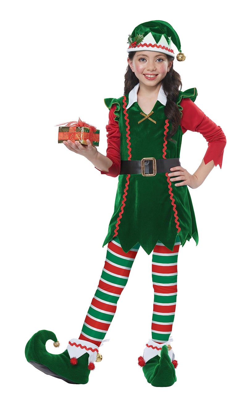 California Costumes Child Festive Elf Costume XSmall Green
