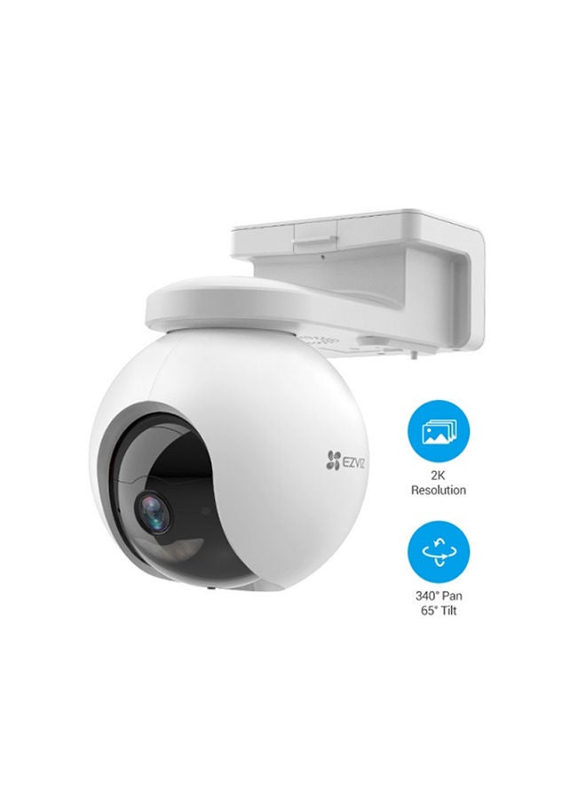 EZVIZ CB8 2K Battery-Powered Outdoor Wi-Fi Security Camera, 2K Resolution, 360° Pan & 65° Tilt, 10,400mAh Rechargeable Battery, AI Human Detection & Auto-Tracking, Color Night Vision with Dual Spotlights, Two-Way Audio, Built-in Siren & Active Defense, Supports microSD & Cloud Storage, Weatherproof, Alexa & Google Assistant Compatible, Works with EZVIZ Solar Panel - Image 2