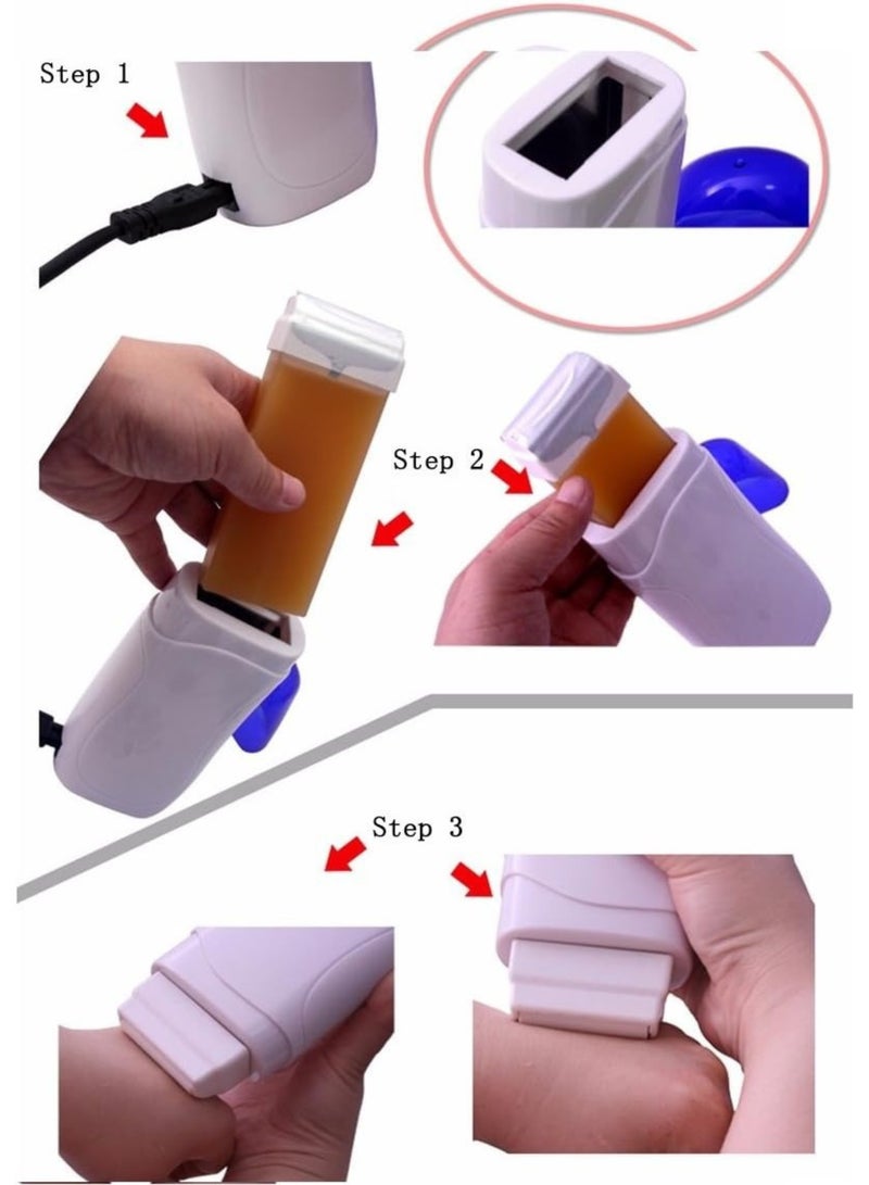 جهاز EasyWax لإزالة الشعر بالشمع – صالون متكامل في منزلك لنعومة فائقة وحماية كاملة للبشرة - Image 3