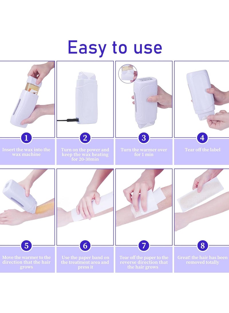 جهاز EasyWax لإزالة الشعر بالشمع – صالون متكامل في منزلك لنعومة فائقة وحماية كاملة للبشرة - Image 4